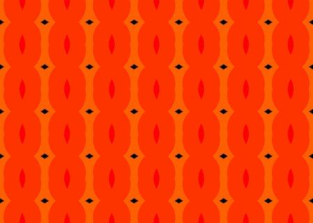 Seamless geometric pattern design illustration. Background texture. In orange, red and black colors.の写真素材