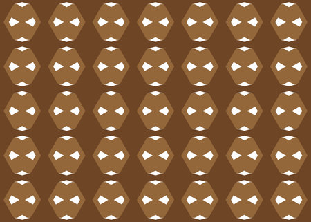 Seamless geometric pattern design illustration. Background texture. In brown and white colors.の写真素材