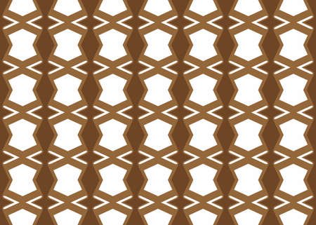 Seamless geometric pattern design illustration. Background texture. In brown and white colors.の写真素材