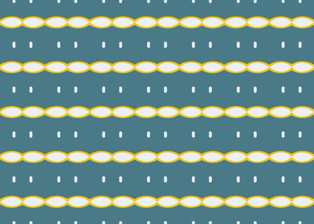 Seamless geometric pattern design illustration. Background texture. In blue, yellow and white...