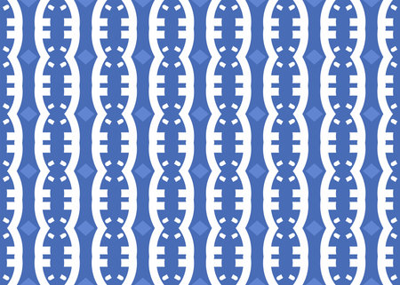 Seamless geometric pattern design illustration. Background texture. In blue and white colors.