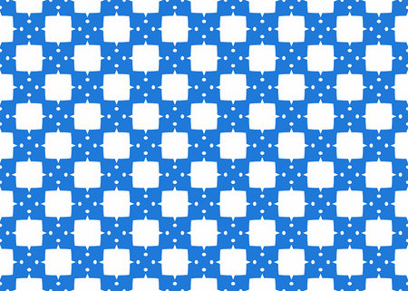 Seamless geometric pattern design illustration. Background texture. In blue and white colors.