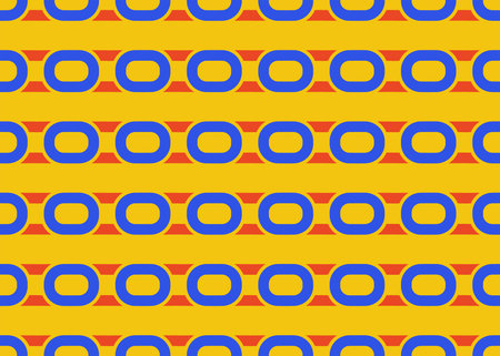 Seamless geometric pattern design illustration. Background texture. In yellow, blue and red colors.