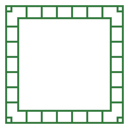 Colored frame, blank background vector design in green color.のイラスト素材