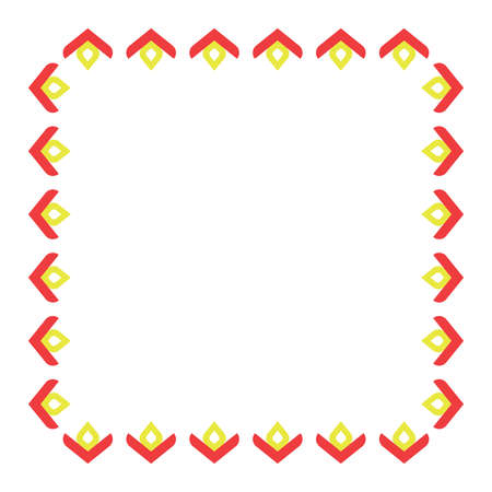 Colored frame, blank background vector design in red and yellow colors.のイラスト素材