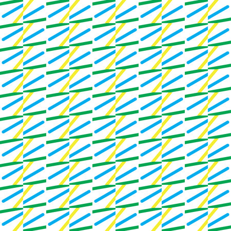 Vector seamless pattern texture background with geometric shapes, colored in yellow, blue, green and...