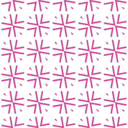 Vector seamless pattern texture background with geometric shapes, colored in violet red and white colors.のイラスト素材