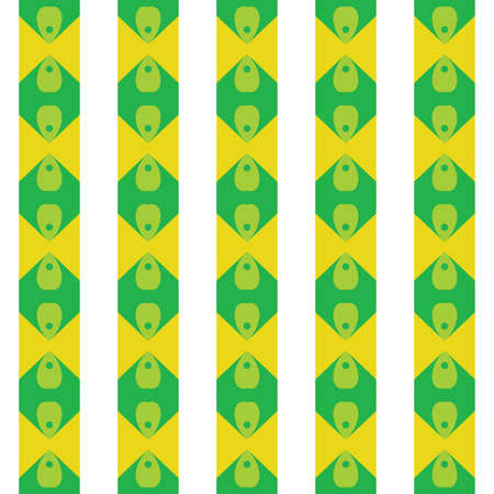 Vector seamless pattern texture background with geometric shapes, colored in green, yellow and white colors.のイラスト素材