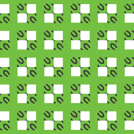 Vector seamless pattern texture background with geometric shapes, colored in green, white and black...