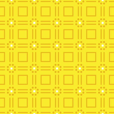 Vector seamless pattern texture background with geometric shapes, colored in yellow and white colors.のイラスト素材