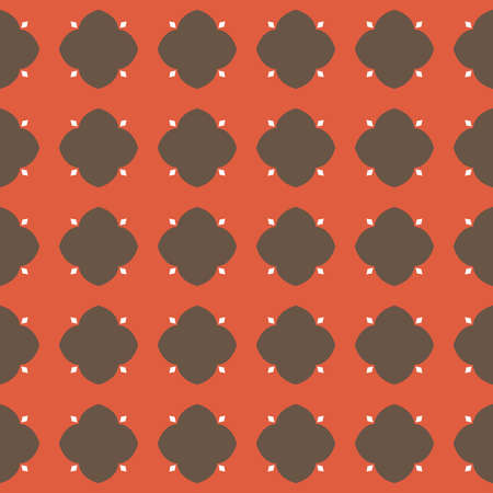 Vector seamless pattern texture background with geometric shapes, colored in orange, brown and white colors.のイラスト素材