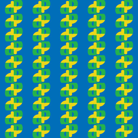 Vector seamless pattern texture background with geometric shapes, colored in blue, green and yellow colors.のイラスト素材