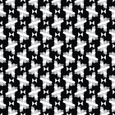Vector seamless pattern texture background with geometric shapes, colored in white, grey and black...