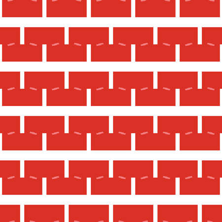 Vector seamless pattern texture background with geometric shapes, colored in red and white colors.のイラスト素材