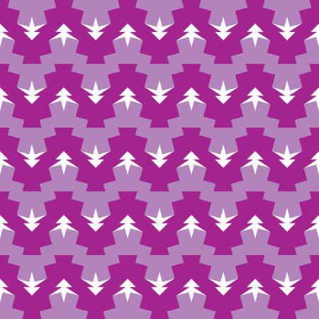 Vector seamless pattern texture background with geometric shapes, colored in purple, violet and...