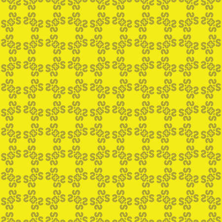 Vector seamless pattern texture background with geometric shapes, colored in lemon yellow and reef gold colors.のイラスト素材