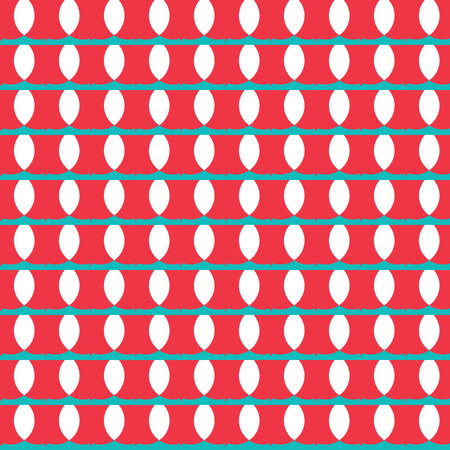 Vector seamless pattern texture background with geometric shapes, colored in green, red and white...