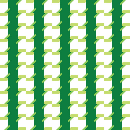 Vector seamless pattern texture background with geometric shapes, colored in green and white colors.