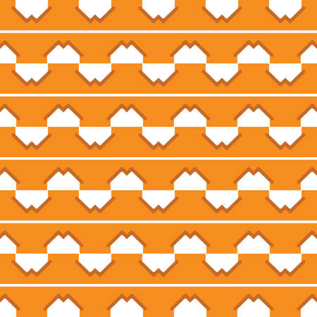 Vector seamless pattern texture background with geometric shapes, colored in orange, brown and white colors.のイラスト素材