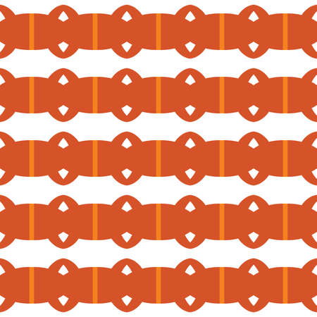 Vector seamless pattern texture background with geometric shapes, colored in orange and white colors.のイラスト素材