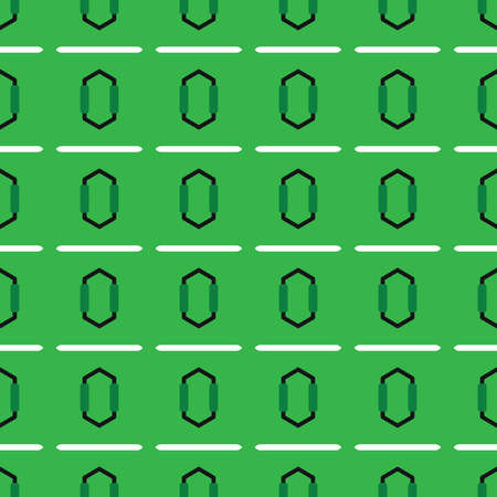 Vector seamless pattern texture background with geometric shapes, colored in green, white and black colors.のイラスト素材