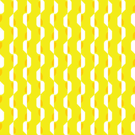 Vector seamless pattern texture background with geometric shapes, colored in yellow and white colors.のイラスト素材