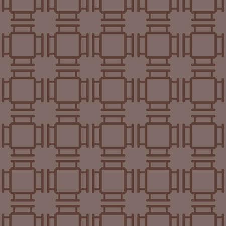 Vector seamless pattern texture background with geometric shapes, colored in brown colors.のイラスト素材