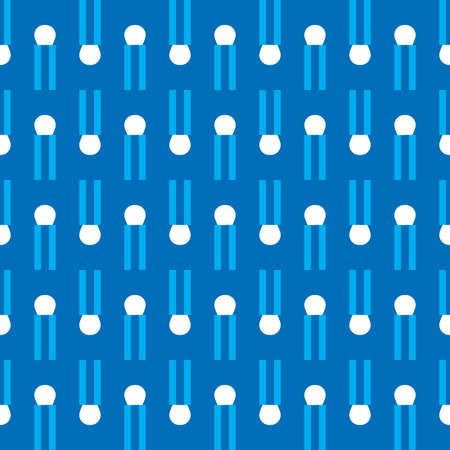 Vector seamless pattern texture background with geometric shapes, colored in blue and white colors.のイラスト素材