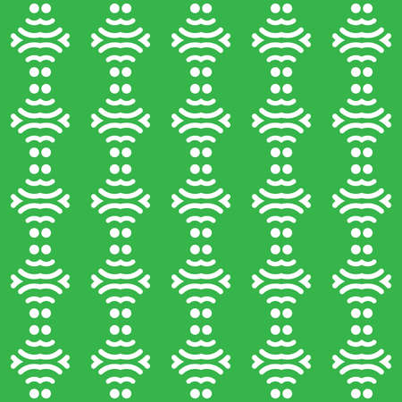 Vector seamless pattern texture background with geometric shapes, colored in green and white colors.のイラスト素材