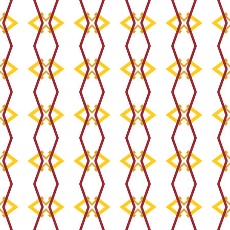 Vector seamless pattern texture background with geometric shapes, colored in yellow, red and white colors.のイラスト素材