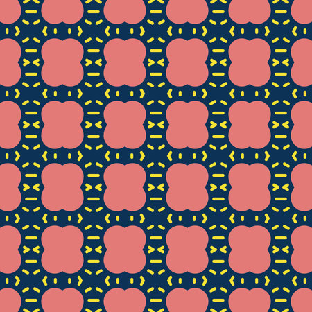 Vector seamless pattern texture background with geometric shapes, colored in red, blue and yellow...