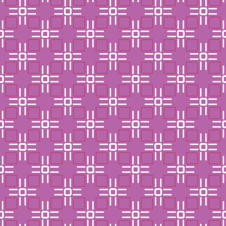 Vector seamless pattern texture background with geometric shapes, colored in violet and white...
