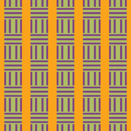 Vector seamless pattern texture background with geometric shapes, colored in yellow, purple and green colors.のイラスト素材