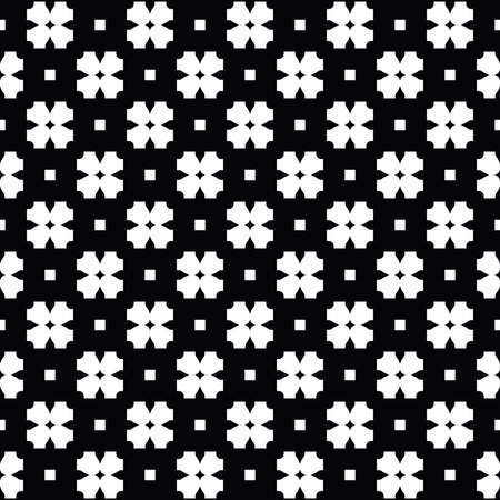 Vector seamless pattern texture background with geometric shapes, colored in black and white colors.