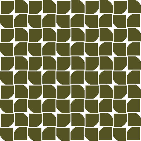 Vector seamless pattern texture background with geometric shapes, colored in green and white colors.のイラスト素材
