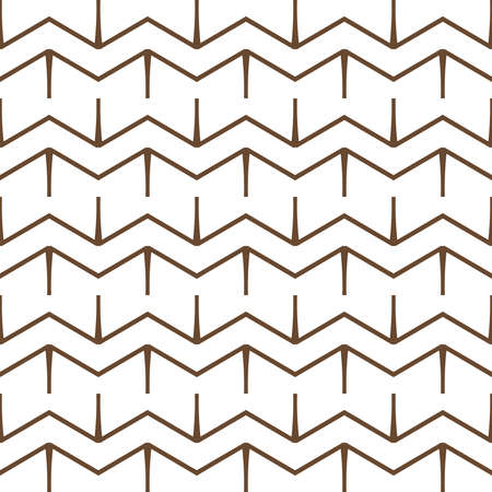 Vector seamless pattern texture background with geometric shapes, colored in brown and white colors.のイラスト素材