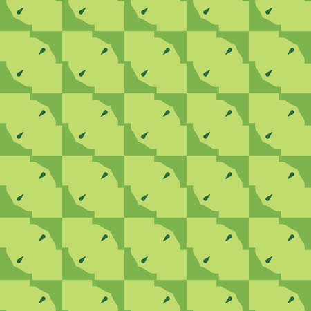 Vector seamless pattern texture background with geometric shapes, colored in green colors.のイラスト素材