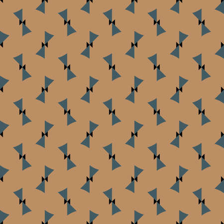 Vector seamless pattern texture background with geometric shapes, colored in brown, blue and black colors.のイラスト素材