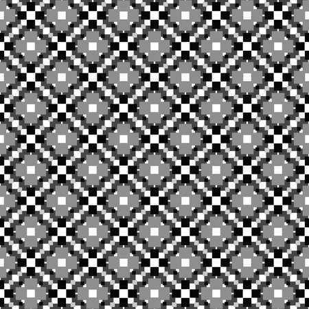 Vector seamless pattern texture background with geometric shapes in black, grey and white colors.