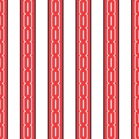 Vector seamless pattern texture background with geometric shapes, colored in red, white and black colors.のイラスト素材