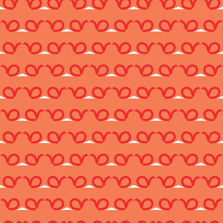 Vector seamless pattern texture background with geometric shapes, colored in orange, red and white colors.のイラスト素材