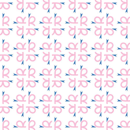 Vector seamless pattern texture background with geometric shapes, colored in white, blue and pink colors.のイラスト素材