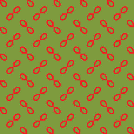 Vector seamless pattern texture background with geometric shapes, colored in green and red colors.のイラスト素材