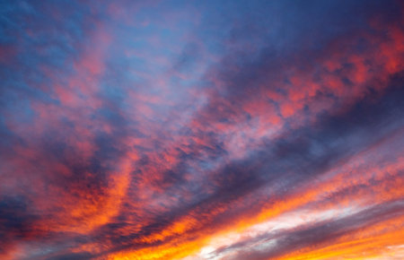 Multicolor sunset sky