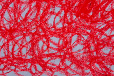 Red oil pastel paint texture background, abstract design elementの写真素材