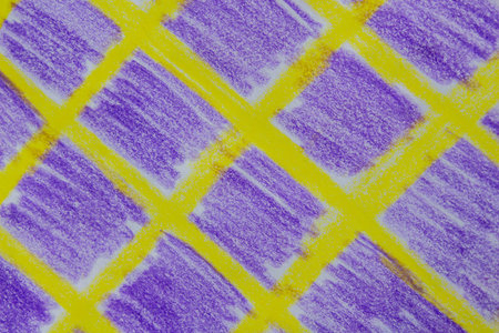 Purple yellow crayon pencil scribble doodle texture background