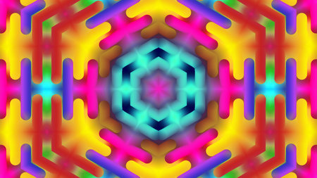 nature background with simple colorful flower shapes