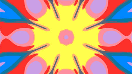 nature background with simple colorful flower shapes