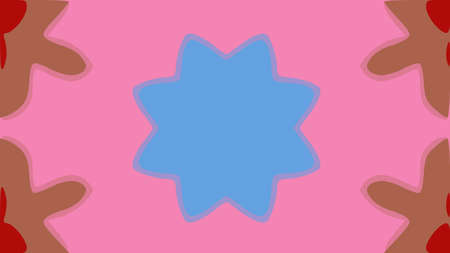 nature pattern background with simple flower shapesの写真素材