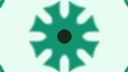 nature pattern background with simple flower shapesの写真素材